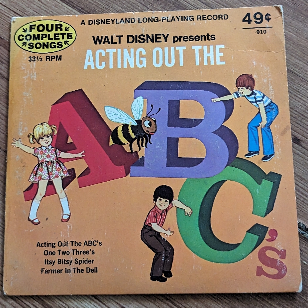 Walt Disney Record ACTING OUT THE ABC'S Disneyland